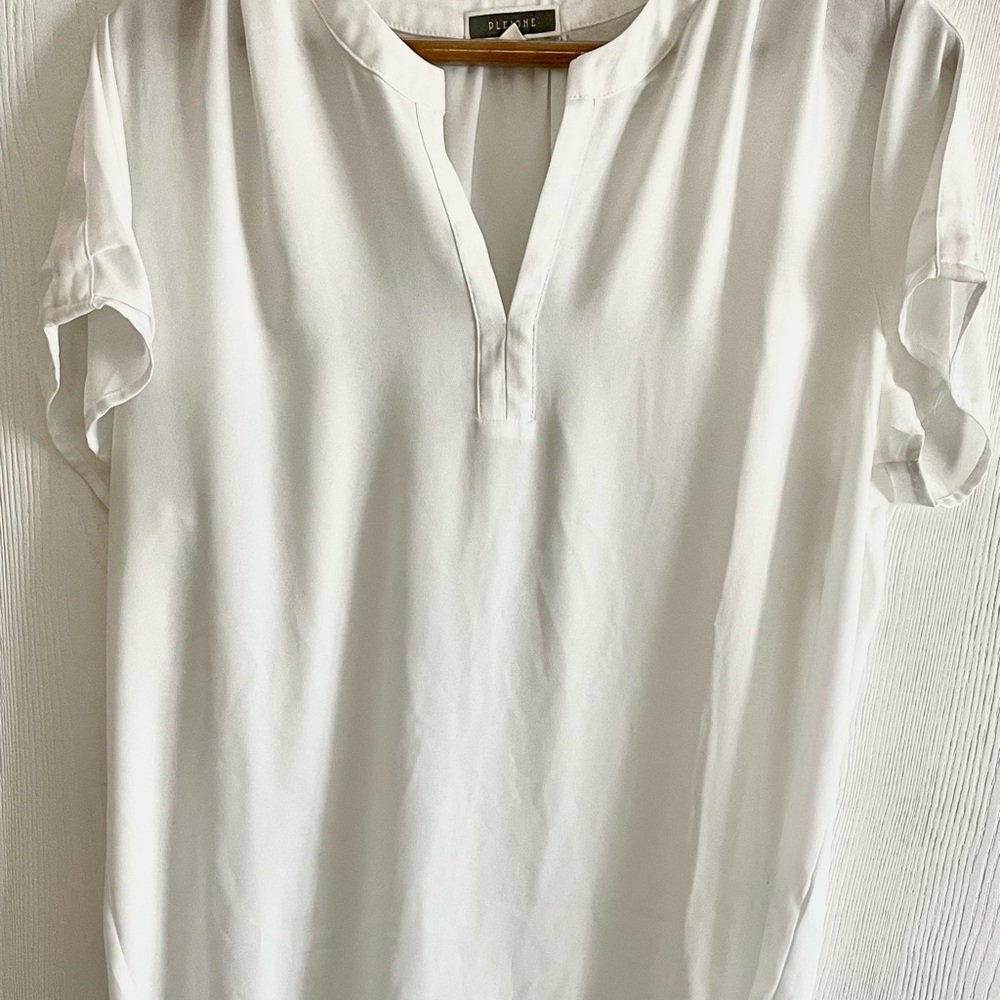 Off white short sleeve blouse